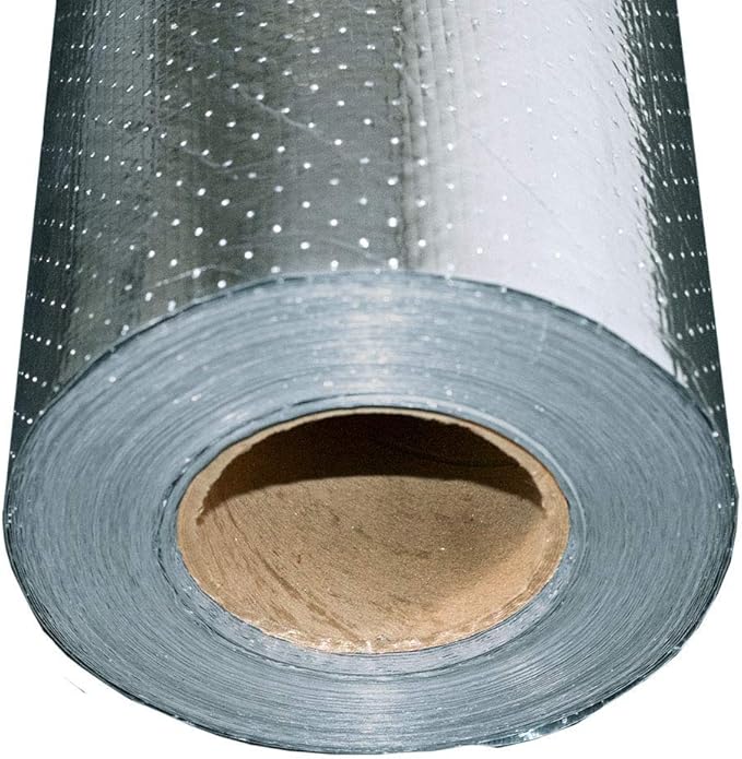COLL7AWS 250sqft (4ft Wide) of NASA TECH Commercial Grade Perforated Platinum No Tear Green Energy Radiant Barrier Reflective Insulation Solar Attic Foil Roof Attic House Wrap SCIF RIFD - Image 6