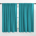 NICETOWN Blackout Curtain Panels Window Draperies - (Peacock Teal Color) 70x63 inch, 2 Pieces, Insulating Room Darkening Blackout Drapes for Bedroom by NICETOWN