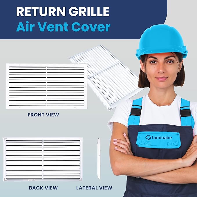 30x16 Inch (Duct Opening) Air Return Vent Cover Decorative – Premium Aluminum AC Vent Cover for Ceiling & Wall, Rustproof Grille, Ideal for Home HVAC Grille, Durable & Easy to Install by ACLAMINAIRE - Image 2