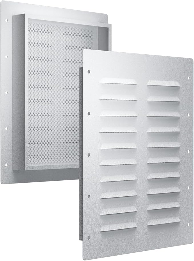 Shipping Container Vent with Metal Mesh, 2 Pack Heavy Duty Container Air Vents, 11.26 x 14 inch, Increase Air Circulation for Container Houses, Containers, Offices and Cabins by POOAMY