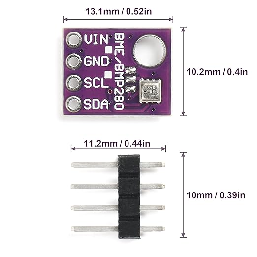4PCS BME280 5V Sensor Module Atmospheric Pressure Temperature Humidity Sensors I2C SPI Breakout GY-BME280 - Image 3