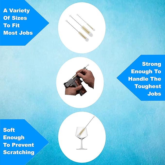 Bendable Bottle Brush Set - Soft Bristle Crevice & Small Cleaning Brushes for Narrow Spaces & Test Tubes - Image 2