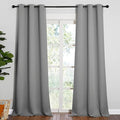 NICETOWN Thermal Insulated Blackout Curtains - Grommet Top Window Treatment Drapes for Hall (2 Panels, W42 x L90 inches, Silver Grey) by NICETOWN