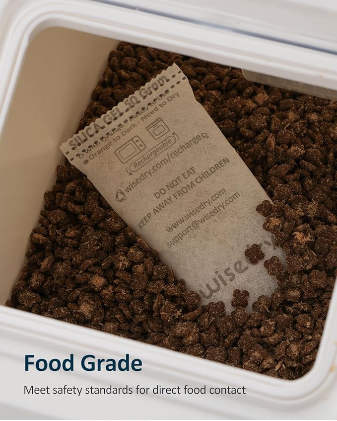 wisedry 50 Gram [10 Packs] Silica Gel Packets Microwave Fast Reactivate Desiccan Packs with Indicating Beads - Image 8