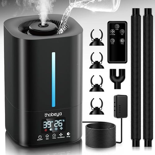 1.32 Gal / 5L Reptile Humidifier Fogger, Timer Function, Humidifier for Amphibians for Bearded Dragons, Lizards, Geckos, Snakes, Tortoises, Reptile Mister with Remote Control, Adjustable Fog Volume by Unknown