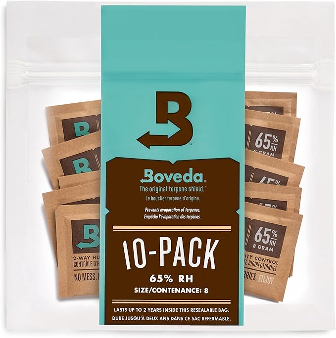 Boveda 65% Two-Way Humidity Control Packs for Storing Up to 5 Items – Size 8 – 10 Pack – For Small Travel Boxes – Moisture Absorbers – Humidifier Packs – Hydration Packets in Resealable Bag - Image 7