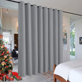 RYB HOME Portable Room Divider Curtains Energy Saving Noise Reducing Drapes Triple Weave Blackout Privacy Wall for Apartment Cloakroom Basement, W180 x L96 inches, Sliver Grey, 1 Pc by RYBHOME