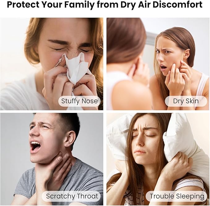 Humidifiers for Bedroom Large Room Home - GloryAir 6L Quiet Top Fill Cool & Warm Mist Humidifier with Smart Humidity Control, Remote Control, 7-Color Light, Humidistat, Oil Diffuser for Plants & Baby - Image 9