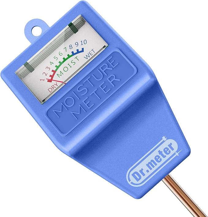 Soil Moisture Meter Tester for Plants, Hygrometer Moisture Sensor for Houseplants Indoor Outdoor Garden Lawn Use - Plant Water Gauge Test Kit - No Battery Needed - Gardening Gifts by Drmeter