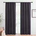 NICETOWN Blackout Curtains for Living Curtains, Greyish Purple, 1 Pair, 34-inch W x 84-inch L, Home Decorations Thermal Insulated Solid Pole Top Blackout Drapes for Living Room by NICETOWN
