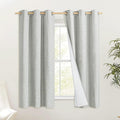 NICETOWN Grey 100% Blackout Curtain Panels, Set of 2, 42" Wide by 54" Long, Thermal Insulated White Thermal Insulated Liner Drapes for Nursery, Noise Reducing and Heat Blocking Drapes for Windows by NICETOWN