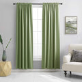 DONREN 2 Panels 60 Inches Wide Blackout Curtain Panels for Bedroom - Room Darkening Thermal Insulated Drapes with Rod Pocket (Sage Green,60 Width by 84 Inch) by DONREN