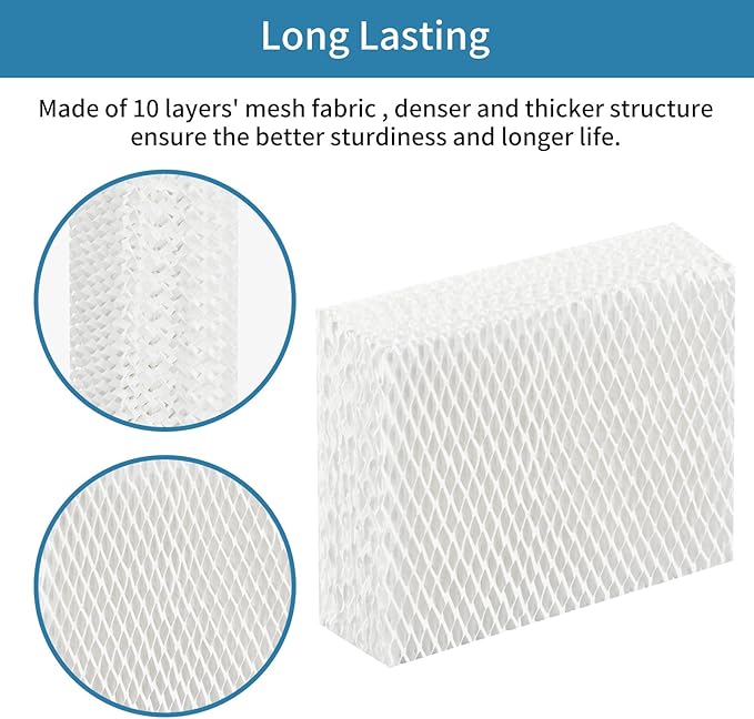 4 Pack WF813 Humidifier Filters Replacement Compatible with Equate EQWF813 PCWF813, Relion RCM832 RCM-832N, Protec RWF813 EQ-2119-UL PCCM-832N Cool Mist Humidifiers Wick Filter, Long-Last - Image 4