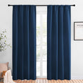 NICETOWN Blackout Curtains for Living Curtains, Moroccan Blue, 2 Panels, 42 by 84, Room Darkening Window Curtain Panels, Easy-Care Solid Thermal Insulated Draperies/Drapes for Daughter Room by NICETOWN