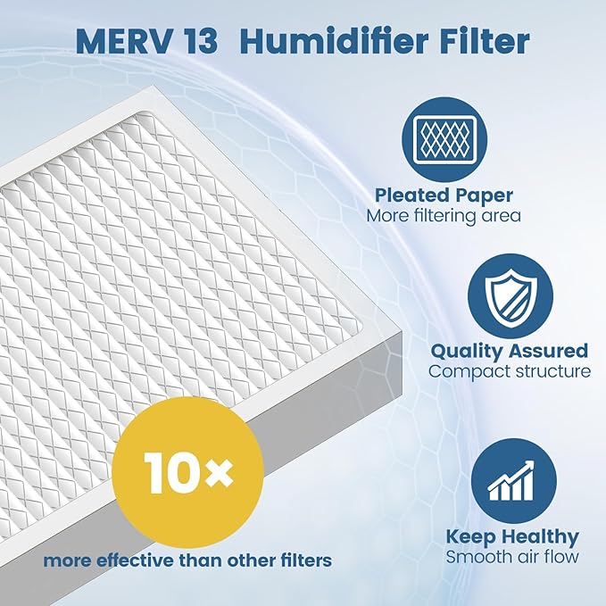 MERV 13 Dehumidifier Filter 14 x 17.5 x 1.75 for santa fe dehumidifier Advance90, Advance100, Advance120, Ultra98H, Ultra120H, for Honeywell DR90 & DR120 Models, 4 Packs - Image 3