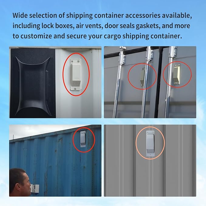 Shipping Container Air Vent, Cross Flow Ventilation,Reduce Heat and Humidity for Cargo Shipping Containers - Light Grey (2 Pack) - Image 4