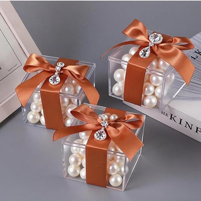 KissYou Small Acrylic Box Clear Boxes with Lid Acrylic Square Cube for Display Jewelry Storage Contanier Party Decorative Box - Image 7