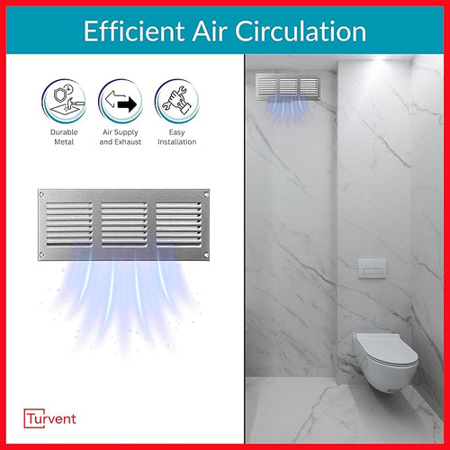 10x2 Vent Cover (Duct Opening) - HVAC Return Air Grille for Wall and Ceiling - Stainless Steel AC Vent Cover with Mesh - Rectangular Ventilation Register - Overall Size: 11.81" W x 3.94" H - Image 2