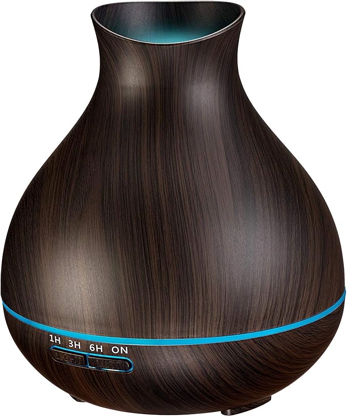 BZseed Aromatherapy Essential Oil Diffuser, 550ml Ultrasonic Fragrant Oil Large Room Humidifier, Diffusers for Home with Timer and Waterless Auto-Off, 7 Color LED Lights,Cool Mist Humidifiers by BZseed+Diffuser