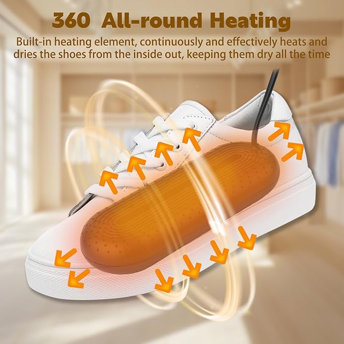 Electric Boot Dryer, Shoe Warmer with IC Controller, Footwear Travel Dryers Silent with 3/6/9 Hours Timer - Image 4