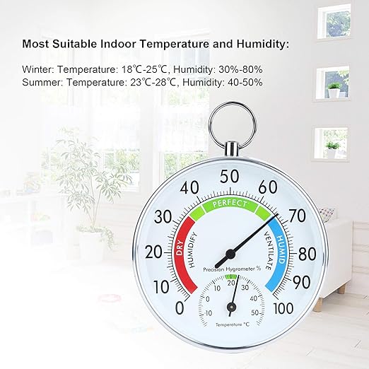 Greenhouse Temperature High Grow Meter, Indoor Thermometer Hygrometer Wall Hanging Temperature Humidity Meter for Home Warehouse Office - Image 6