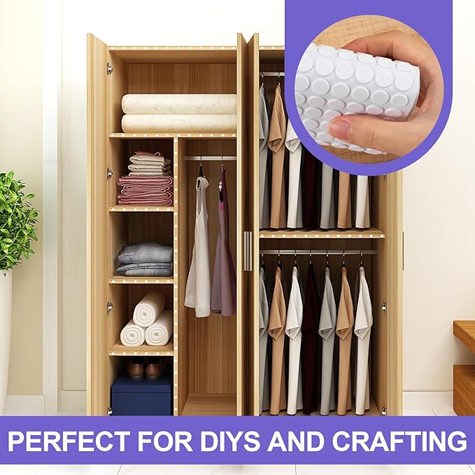 456 Pcs Small Felt Furniture Pads, Self-Adhesive EVA Foam Dot Circles, Round Felt Furniture Stickers for Desks Drawers Vases Photo Frames Cabinets Doors-White (0.39'', 0.78'', 1.18'') - Image 6