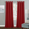 MYSKY HOME Red Blackout Curtain, Single Panel for Bedroom & Living Room, 80 Inch Long, Thermal Insulated, Room Darkening, 52 x 80 Inch by MYSKYHOME