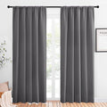 NICETOWN Blackout Curtain Panels for Window - Energy Efficient & Noise Reducing Thermal Insulated Rod Pocket Blackout Drapes/Draperies for Living Room (Grey, 2 Panels, W52 inches x L84 inches) by NICETOWN