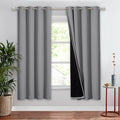 NICETOWN Silver Grey Full Shade Curtain Panel, Energy Smart & Noise Blocking Out Blackout Drape for Dining Room Window, Thermal Insulated Guest Room Lined Window Dressing(1 PC, 52 x 72 inch) by NICETOWN