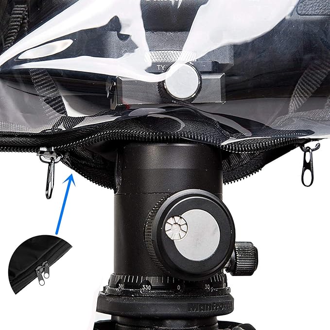 WANBY Waterproof Camera Rain Cover Professional Soft Black Camera Rain Covers for All DSLR SLR Cameras - Image 7