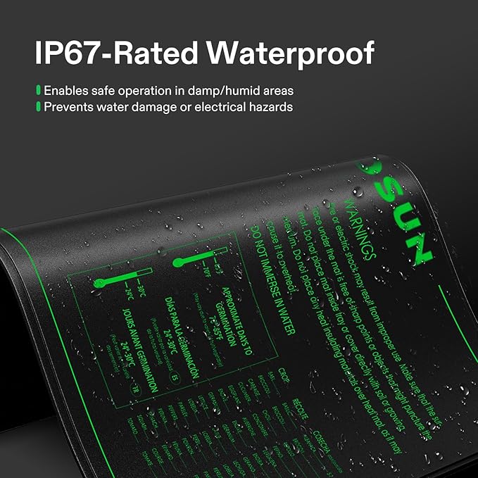 VIVOSUN 2-Pack 48" x 20.75" Durable Waterproof Seedling Heat Mat, UL & MET-Certified Warm Hydroponic Heating Pad for Germination, Indoor Gardening, Greenhouse - Image 4