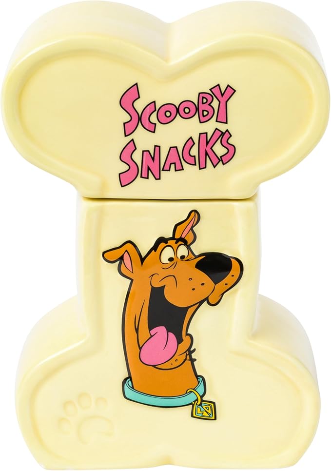 Silver Buffalo Scooby-Doo Scooby Snacks Sculpted Ceramic Snack Jar, 4.85” x 3” x 6.75” by SilverBuffalo