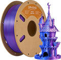 ERYONE Silk Dual Color PLA Filament 3D Printer 1.75mm +/- 0.03mm, Bicolor Filament Two Tone PLA 1KG(2.2lbs) Cardboard Spool, Purple Blue by ERYONE