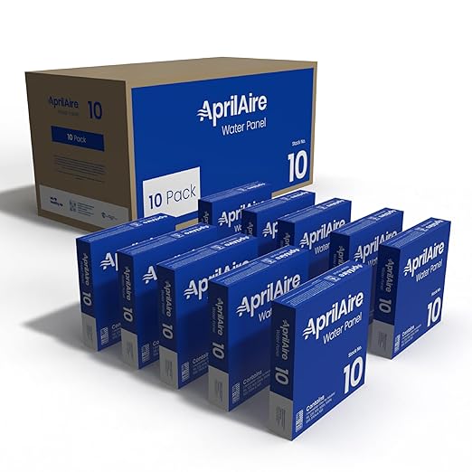 AprilAire 10 Water Panel Humidifier Filter Replacement for AprilAire Whole-House Humidifier Models 110, 220, 500, 500A, 500M, 550, 550A, 558 (Pack of 10) by AprilAire