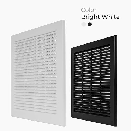 10-Pack 12" x 12" (Outer Size) Square Air Vent Cover – White Plastic Vent Deflector - Screen Mesh, Surface Mount Wall Ceiling – Cold Air Return Soffit Air Vent Cover - Register Indoor Outdoor - Image 2