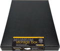 Lineco Museum Archival Storage Box, 11.75x17.75x1.5 in. Drop Front Design. Acid-Free with Metal Edge. Organize Photos, Pictures, Prints, Documents, Crafts, DIY. Black, 1 Pack by Lineco