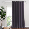 NICETOWN Blackout Room Divider Curtains for Sliding Glass Doors 102 Inches Long 1 Panel, Extra Wide Curtains for Doorway Patio Bedroom Living Room (Greyish Purple, 80Wx102L, 1 Panel) by NICETOWN