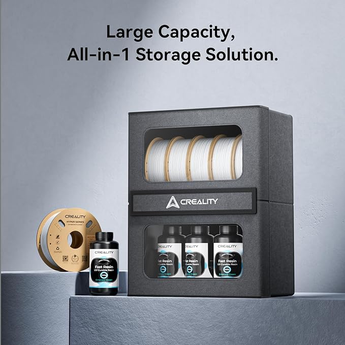 Creality Filament Storage Box 10KG, 3D Filament Dryer with Magnetic Closure, Moisture-Proof & Damp-Proof, Large Capacity Rack & Resin Sealed Dust Cover, Easy Access - Image 3