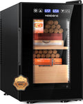 NEEDONE Electric Cigar Humidor 16L Pro 1S, Humidity, Heating, Cooling Quiet Smart Control, Thermostatic Cabinet for 100 Counts w/Spanish Cedar Wood Shelves Drawer, Hygrometer, Gifts for Men by NEEDONE