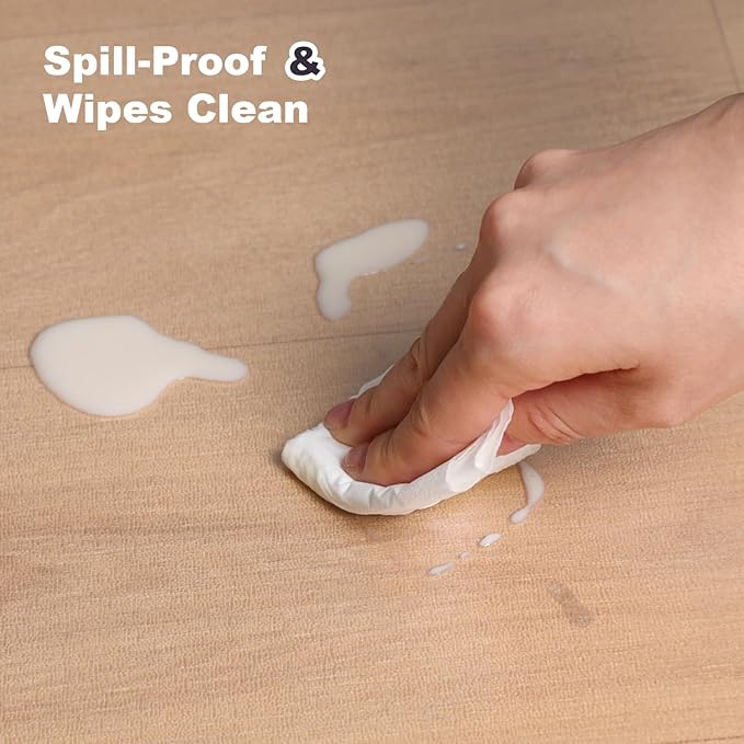 3'×3' Frosted Clear Waterproof Area Mat for Hard Floor, No Scratches Plastic Floor Mat for Litter Boxes, Spill-Resistant Easy Cleaning Floor Protector for Under Refrigerator, Plant Pots - Image 3
