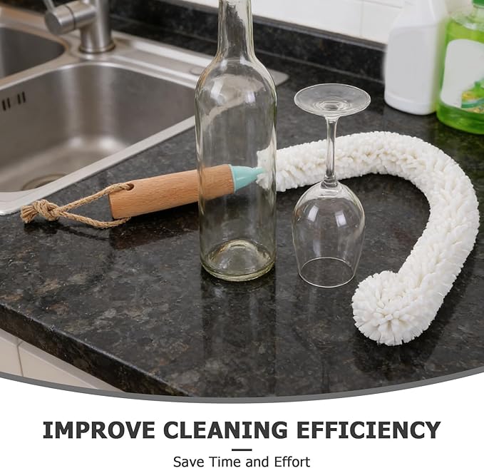 Bendable Bottle Cleaner: Long Foam Brush Cleaning Tool for Vases Decanters Wine Bottles Tall Glassware Wine Goblets Martini Glass Humidifiers 46cm/18.11'' - Image 3