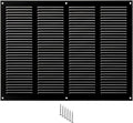 14x8 Vent Cover (duct opening) - Black HVAC Return Air Grille for Wall and Ceiling - Metal AC Vent Cover with Mesh - Rectangular Ventilation Register - External Dimensions: 15.75" W x 11.81" H by TURvent