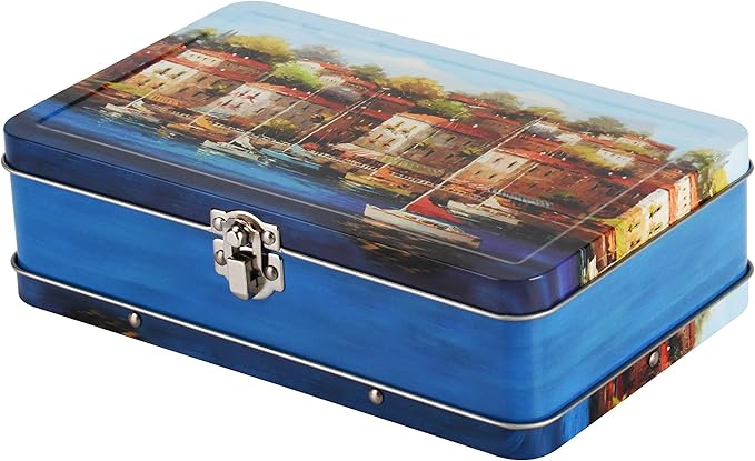 DAHO Metal Storage Box with Hinge for Office, School, Home, Makeup, Arts & Crafts and Accessories (Europe) - Image 5