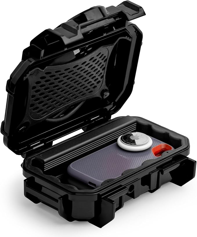 Evergreen 52 Waterproof Dry Box Protective Case - Travel Safe/Mil Spec/USA Made - for Cameras, Camping, Fishing, Hiking, Traveling, Water Sports, Knives, Survival (Black) by EvergreenCases
