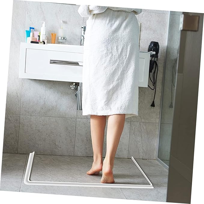 Housoutil 3pcs Self-adhesive Bathroom Strip Water Retaining Strip for Countertops Showers and Sinks and Easy to Clean Water Stopper for Home Use - Image 2