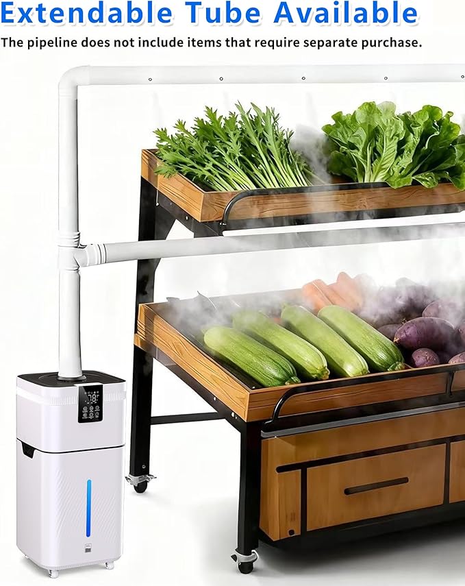 30L/7.93Gal Commercial humidifier Large Room 4200 sq.ft, Whole House Humidifiers 3000ml/H Mist Output, Cool Mist Industrial Humidifiers for Home, Plants, Office, Warehouse, Greenhouse - Image 9