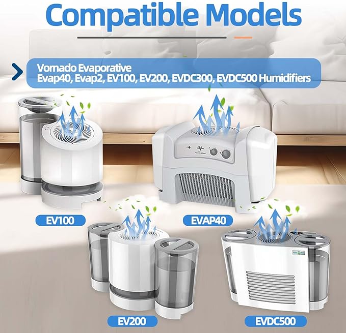 4-Pack MD1-0034 Humidifier Wick Filter Compatible with Vornado Evaporative Evap40, Evap2, EV100, EV200, EVDC300, EVDC500 Humidifiers - Image 2