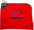 Heavy-Duty Money Bag with Lock – 9" x 12" Water-Repellent Laminated Nylon Bank Deposit Bag with Combination & Keyed Security for Cash, ID Window, Made in USA (Red) by CardinalBagSupplies