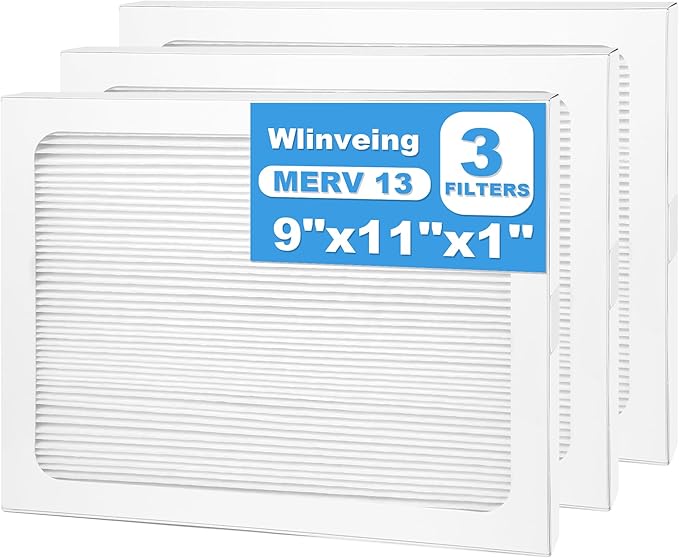 3 Packs 9 x 11 x 1 Dehumidifier Filter MERV 13 Compatible with Santa Fe Compact70, Ultra70, Element, Compact2, UA 65H dehumidifier Models by Betterlifeishere