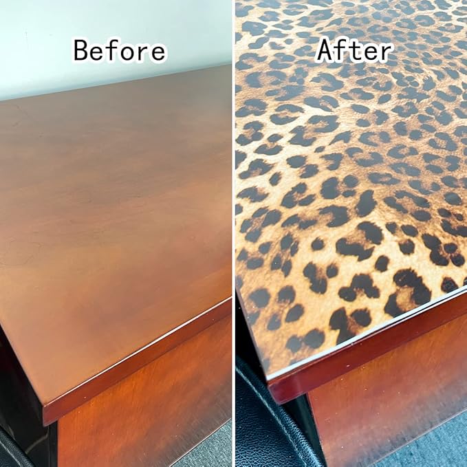 Sexy Leopard Print Self-Adhesive Shelf Drawer Liner Moisture Proof PVC Mat 45x300cm - Image 6